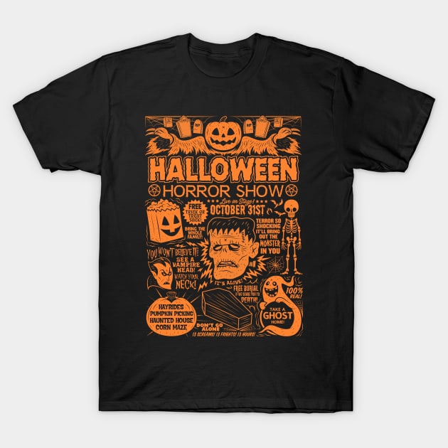 Halloween Horror Show T-Shirt by chrisraimoart